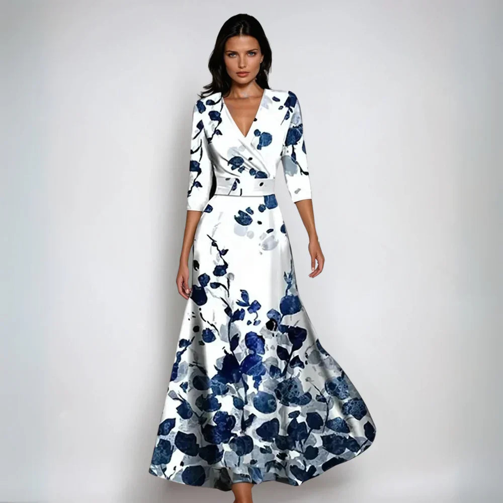 **Emily™ | Stylish Floral Wrap Dress**