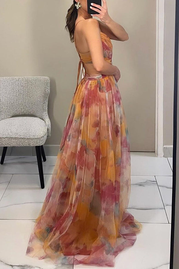 Alina | Elegant Maxi Dress with Flowers