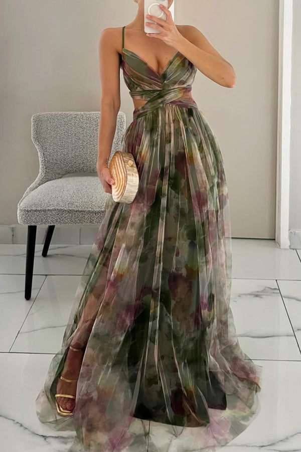 Alina | Elegant Maxi Dress with Flowers