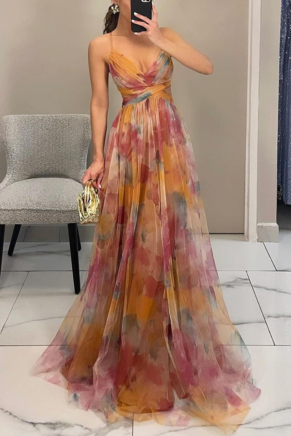 Alina | Elegant Maxi Dress with Flowers