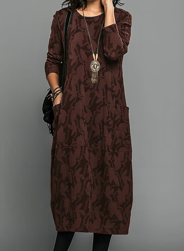 Cassie™ – Casual Round Neck Winter Dress