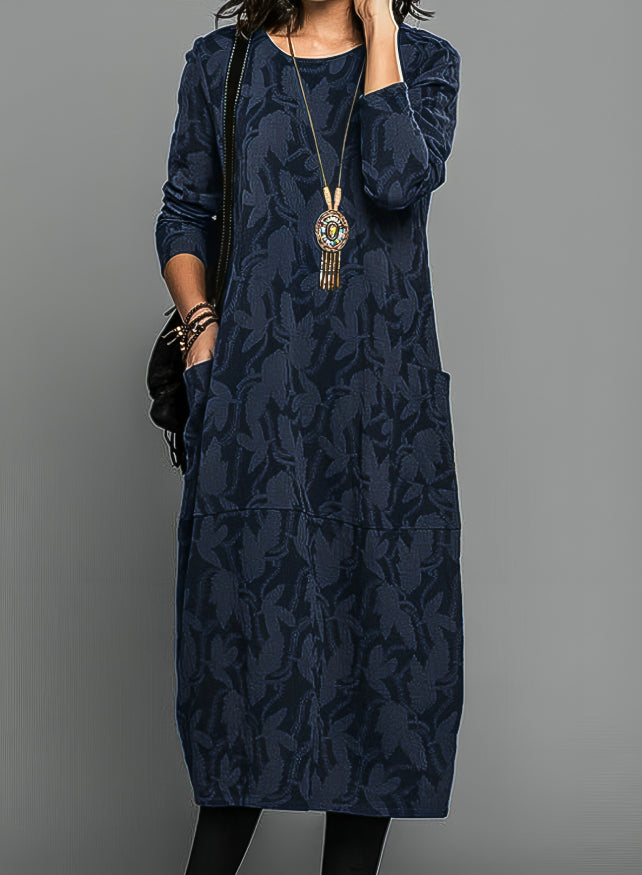Cassie™ – Casual Round Neck Winter Dress