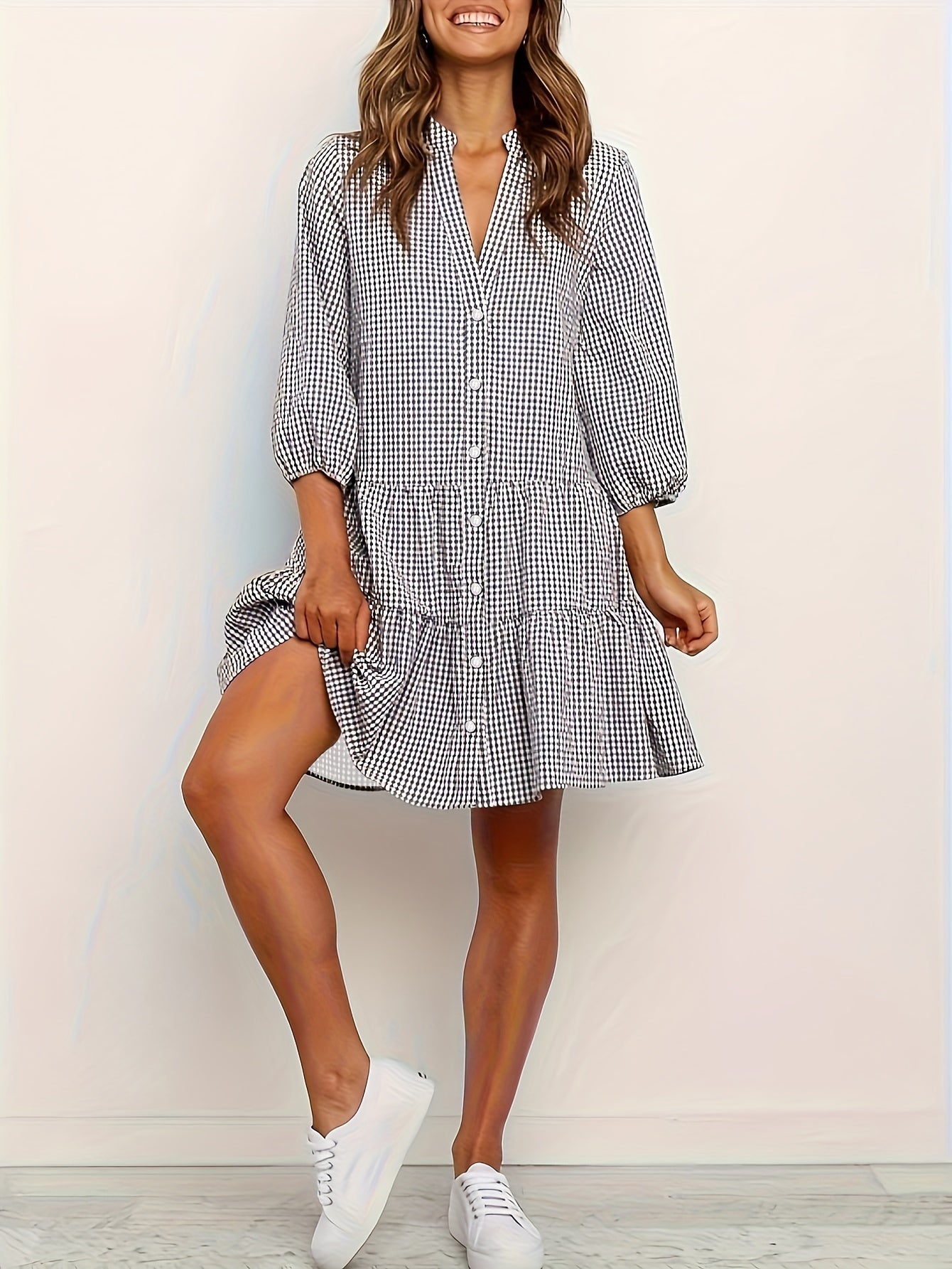 Amber - Short Dress with Print
