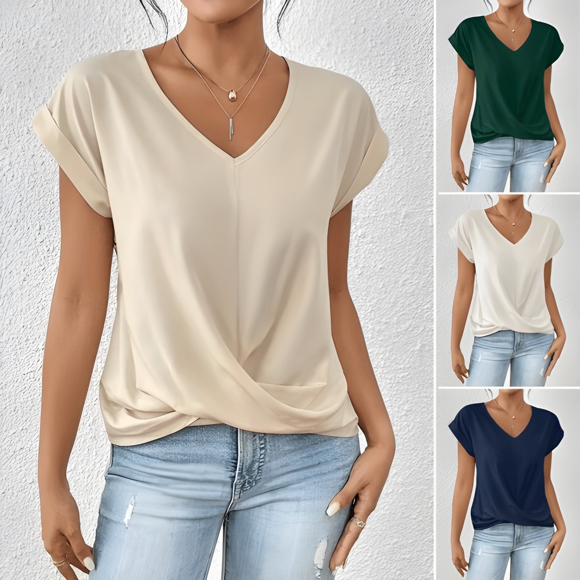 Arianna | Casual Shirt with V-Neck