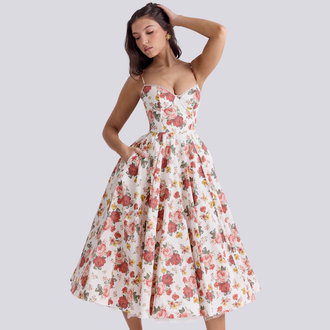 Sophia - Midi Dress with Corset