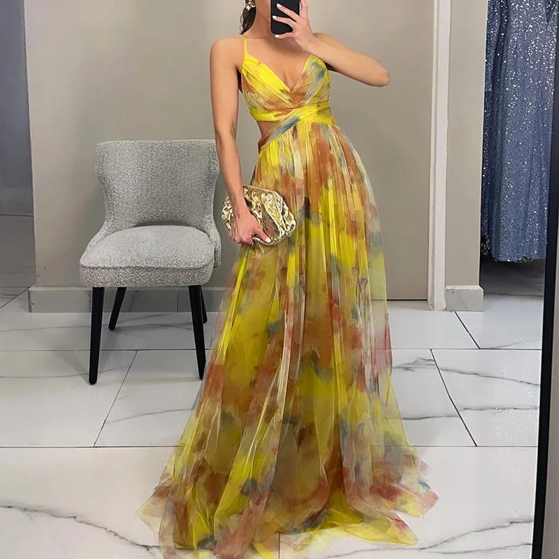 Alina | Elegant Maxi Dress with Flowers