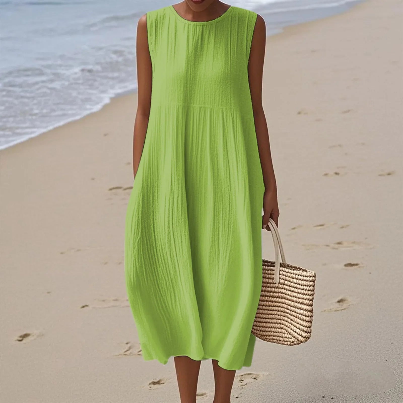 Sienna | Sleeveless Midi Dress for Effortless Summer Style