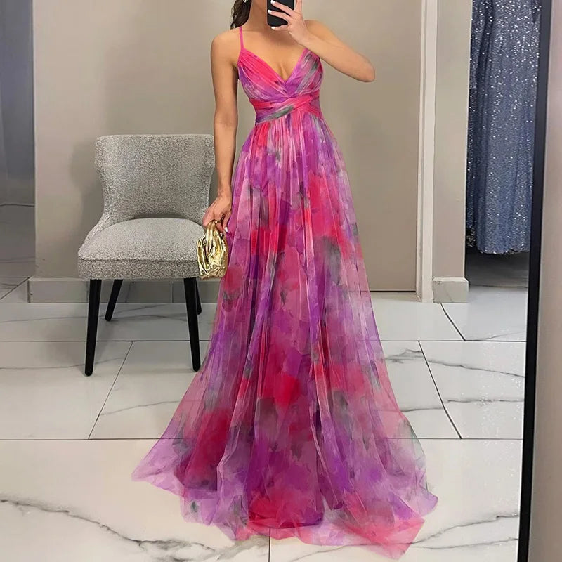 Alina | Elegant Maxi Dress with Flowers