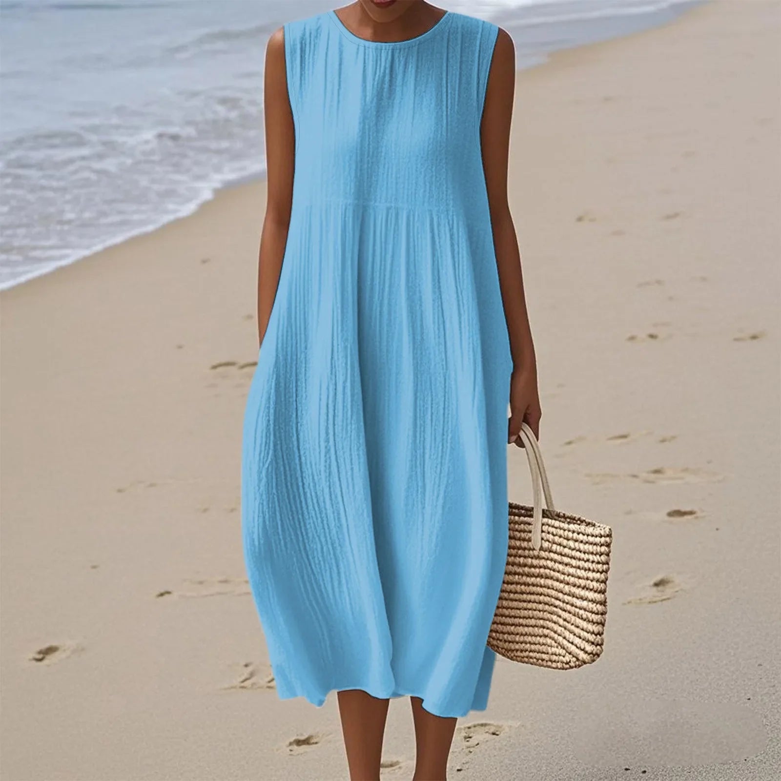 Sienna | Sleeveless Midi Dress for Effortless Summer Style