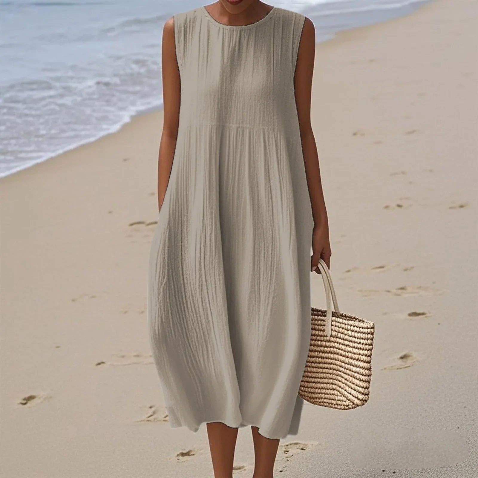 Sienna | Sleeveless Midi Dress for Effortless Summer Style