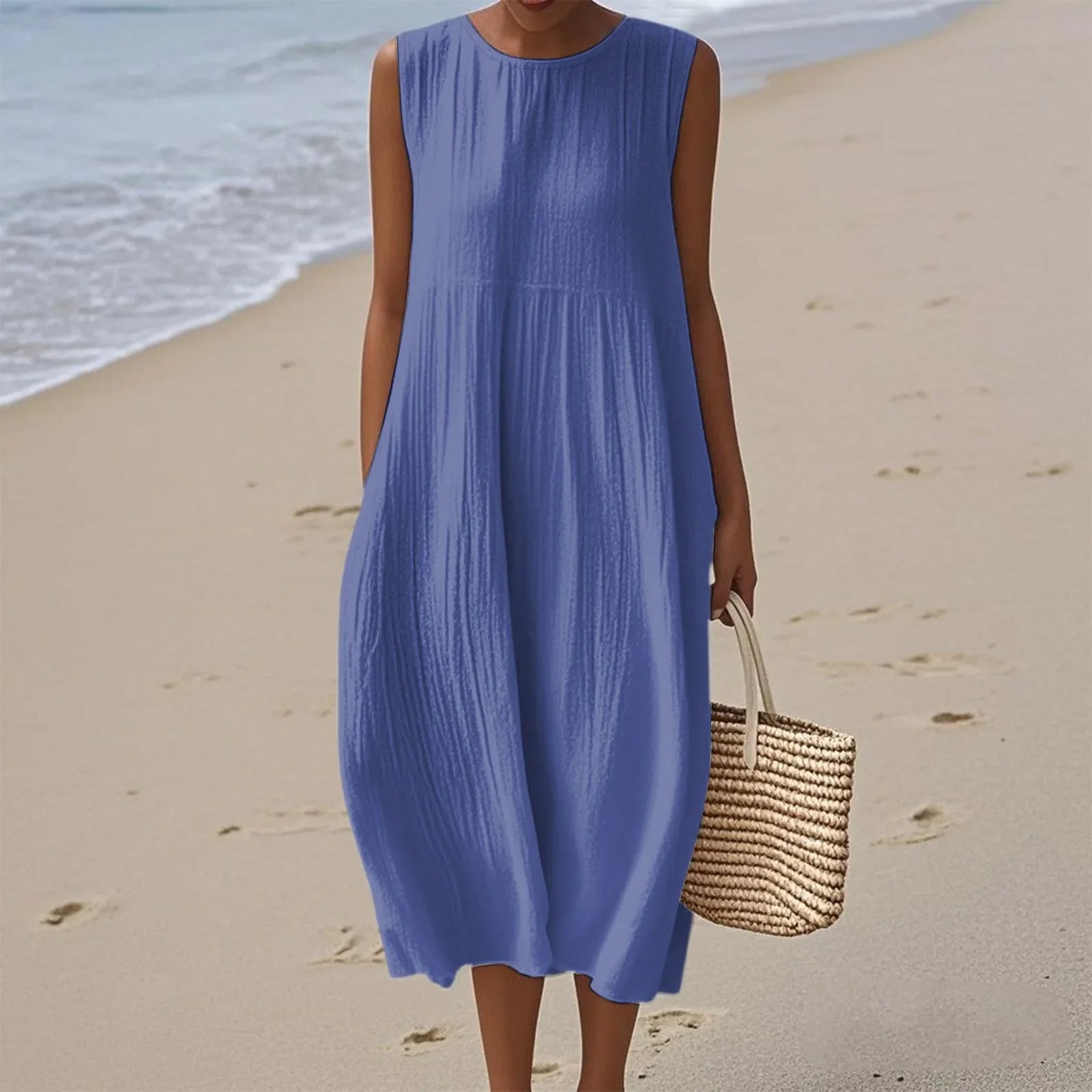 Sienna | Sleeveless Midi Dress for Effortless Summer Style