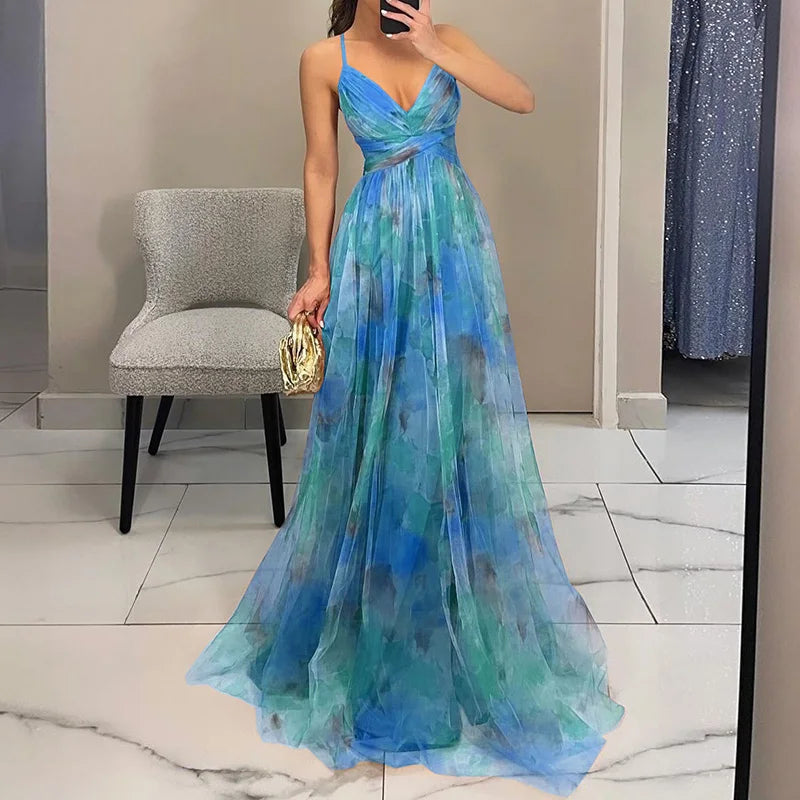 Alina | Elegant Maxi Dress with Flowers