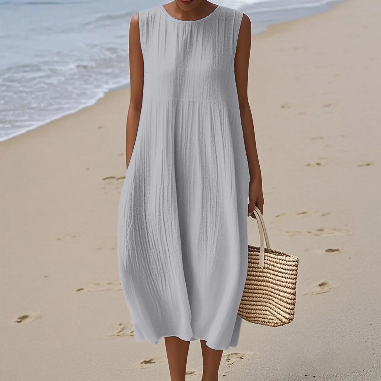Sienna | Sleeveless Midi Dress for Effortless Summer Style