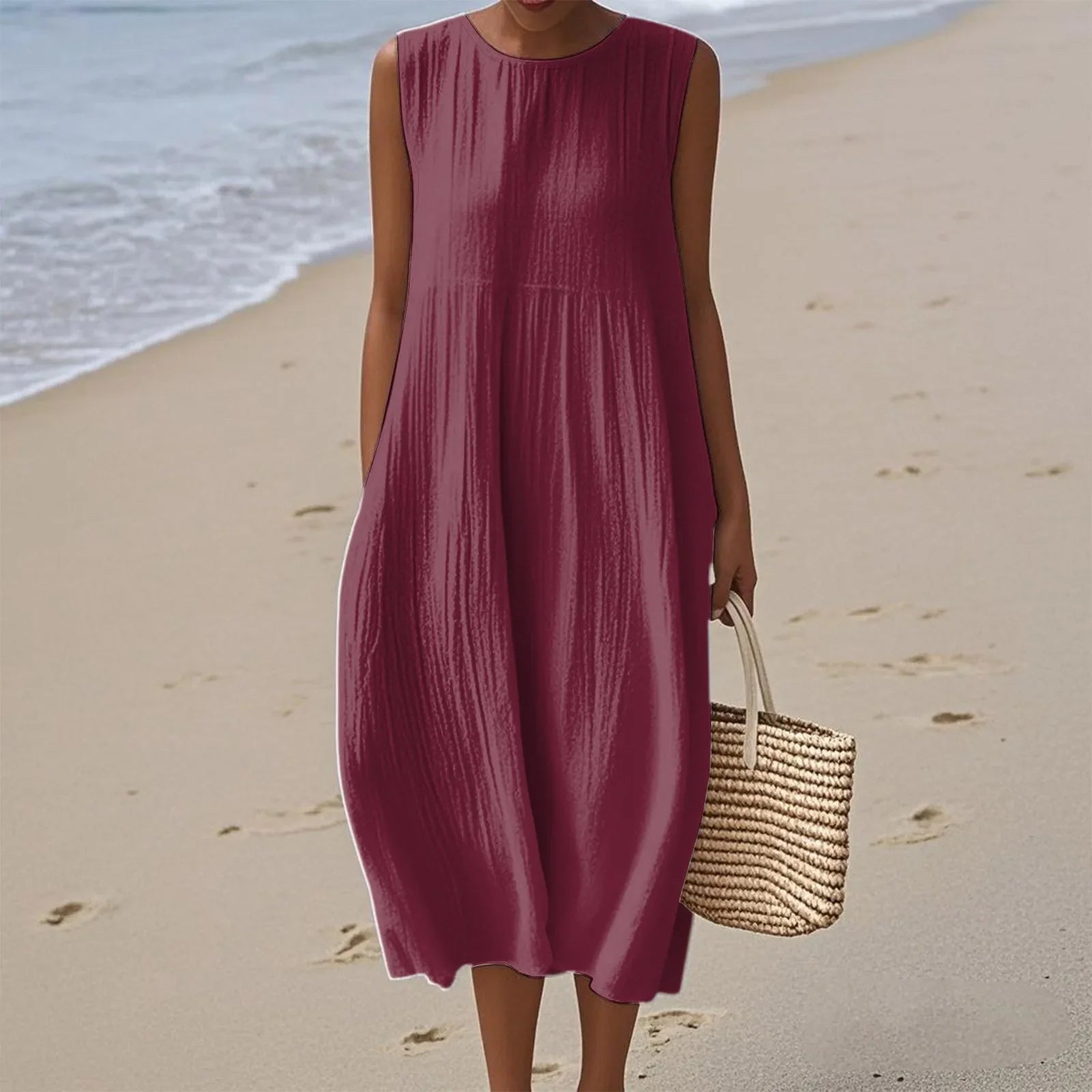 Sienna | Sleeveless Midi Dress for Effortless Summer Style