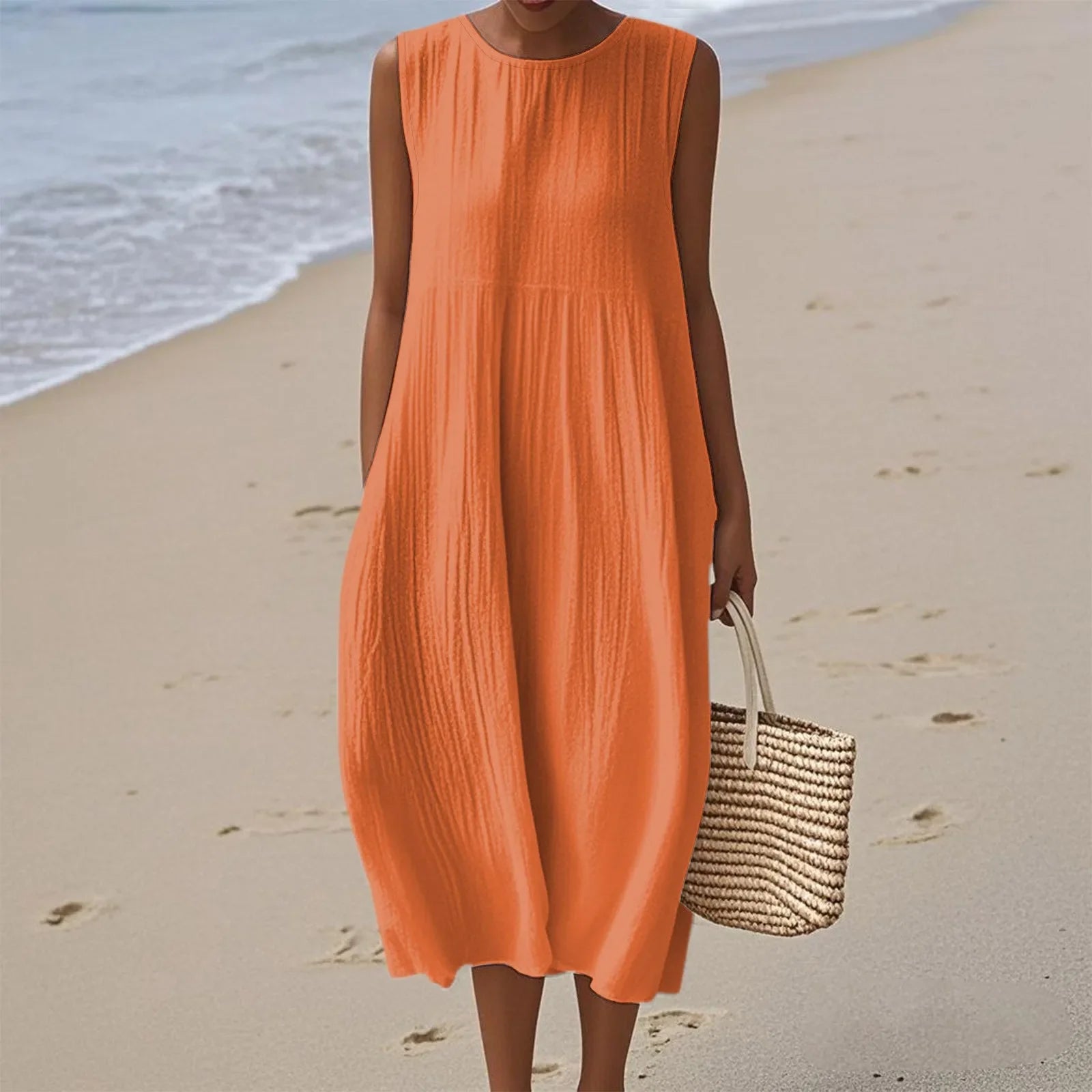 Sienna | Sleeveless Midi Dress for Effortless Summer Style