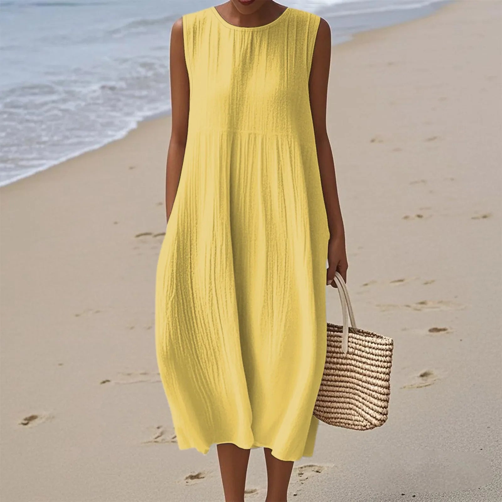 Sienna | Sleeveless Midi Dress for Effortless Summer Style
