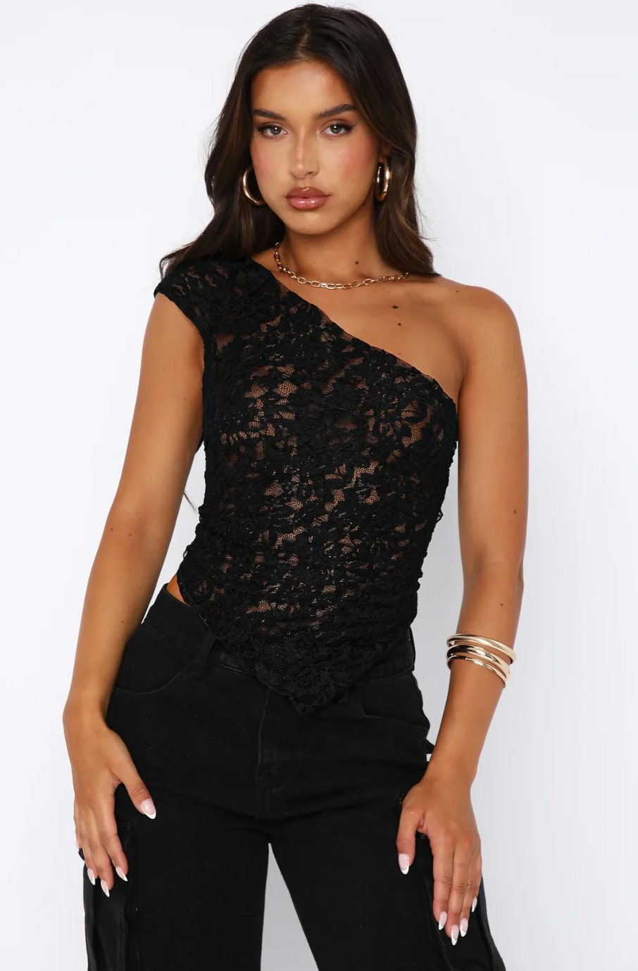 Ariana | Refined Top with Lilac Lace