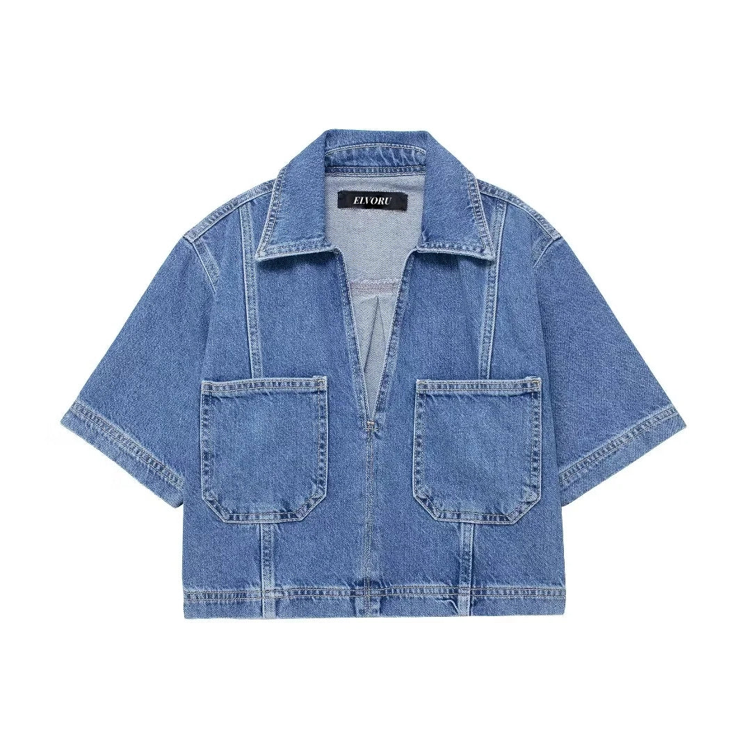Sofia | Denim Set with Short Skirt