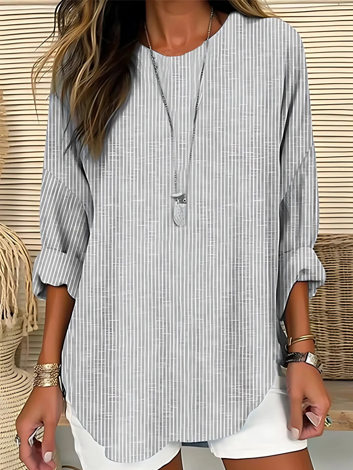 Rhea | Stylish Striped Blouse