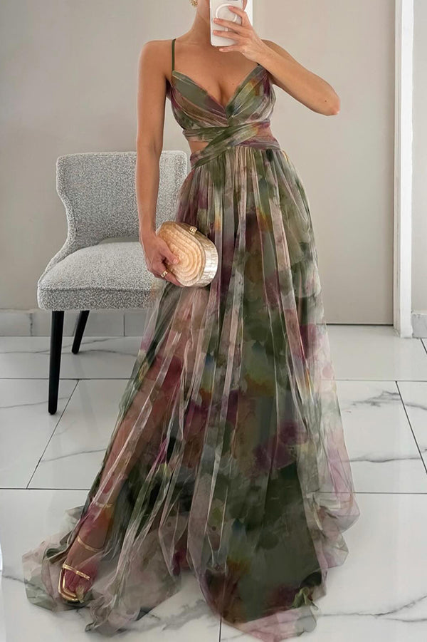 Alina | Elegant Maxi Dress with Flowers