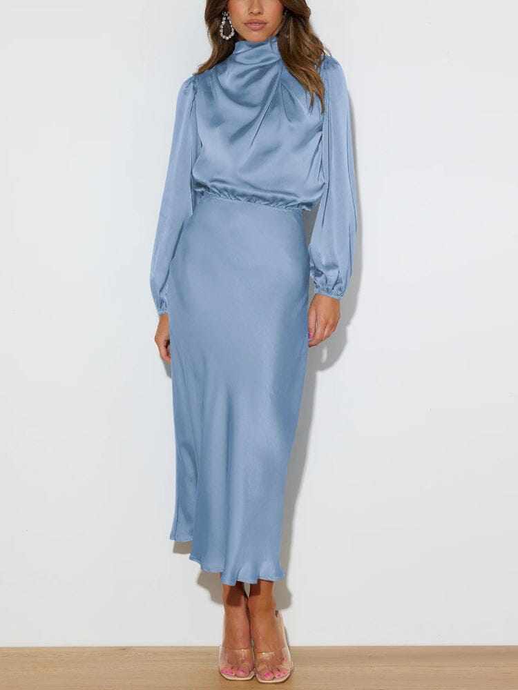 Evelyn™ | Elegant Silk Dress with Long Sleeves