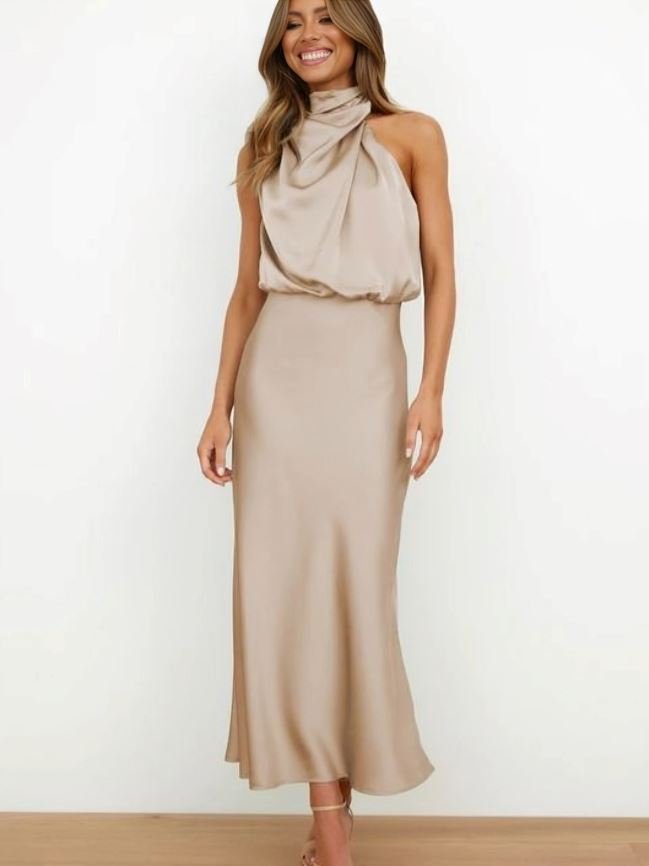 Aine | Elegant Satin Dress