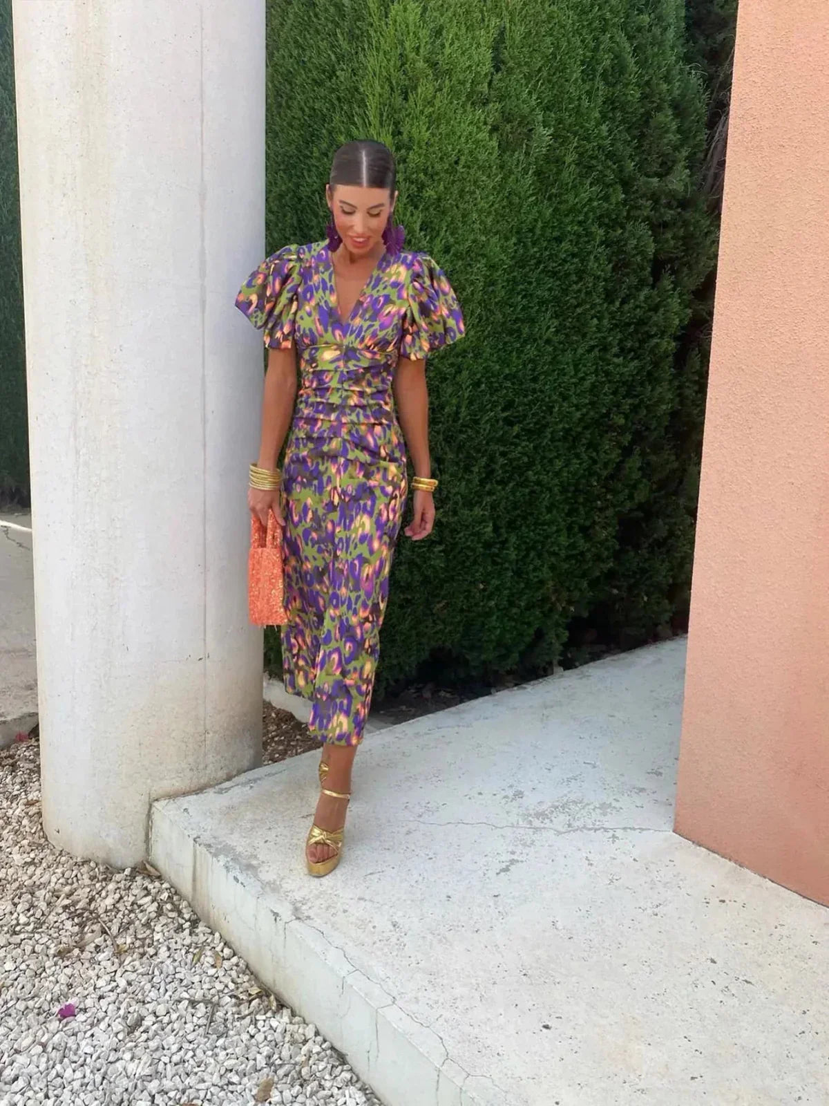 Amira | Elegant Dress with Pleated and Playful Sleeves