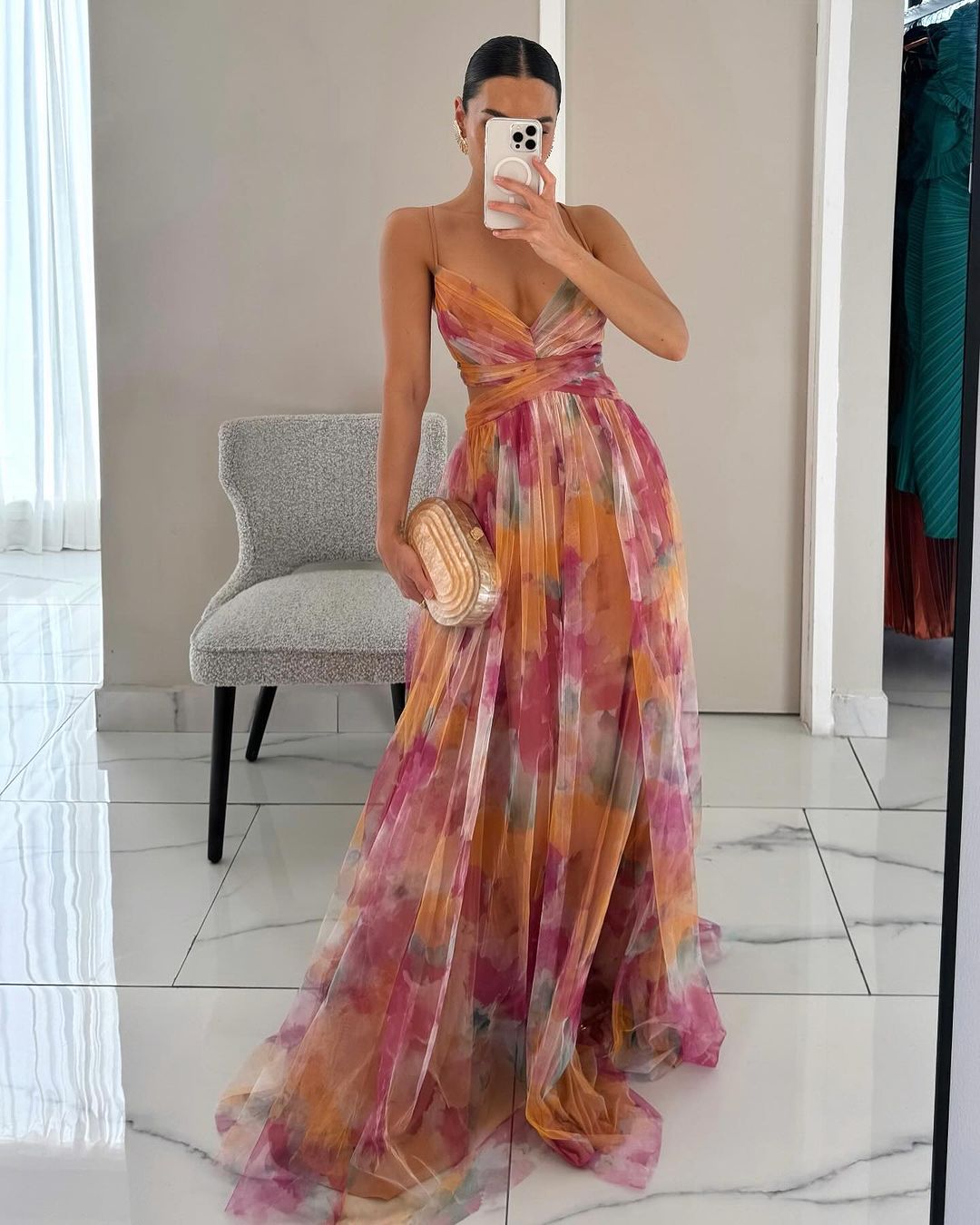 Alina | Elegant Maxi Dress with Flowers