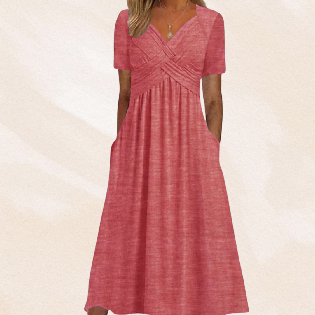 Mirella™ | Stylish V-Neck Dress