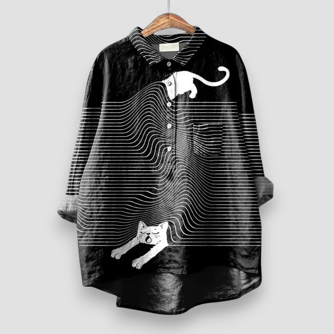 FLORY | Elegant Women's Shirt with Artistic Print
