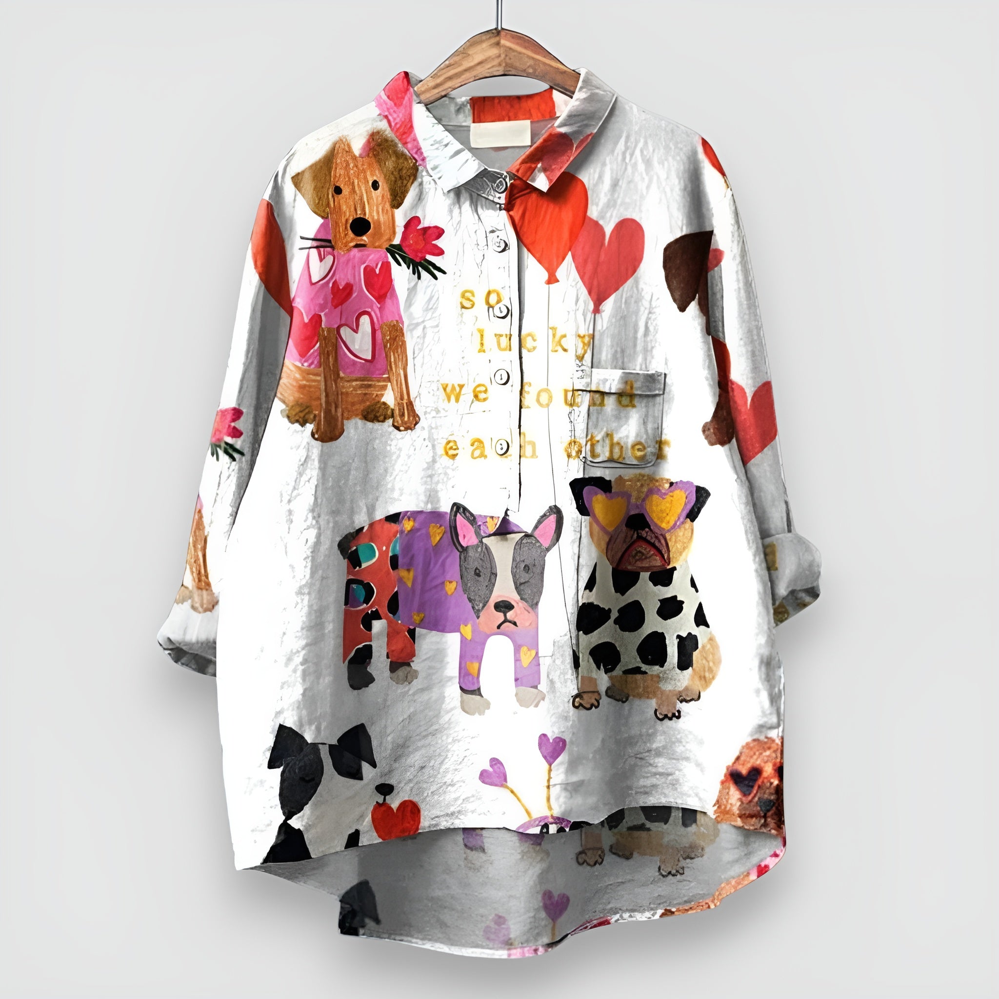 PALMIRIA | Elegant Women's Shirt with Artistic Print
