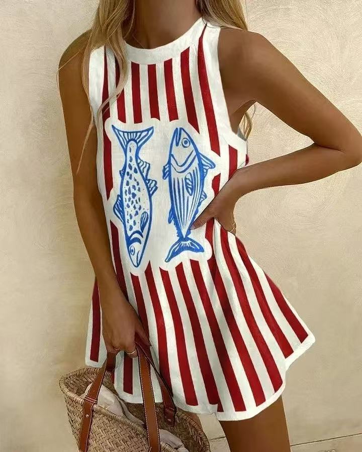 Luna™ | Fish Print Minidress