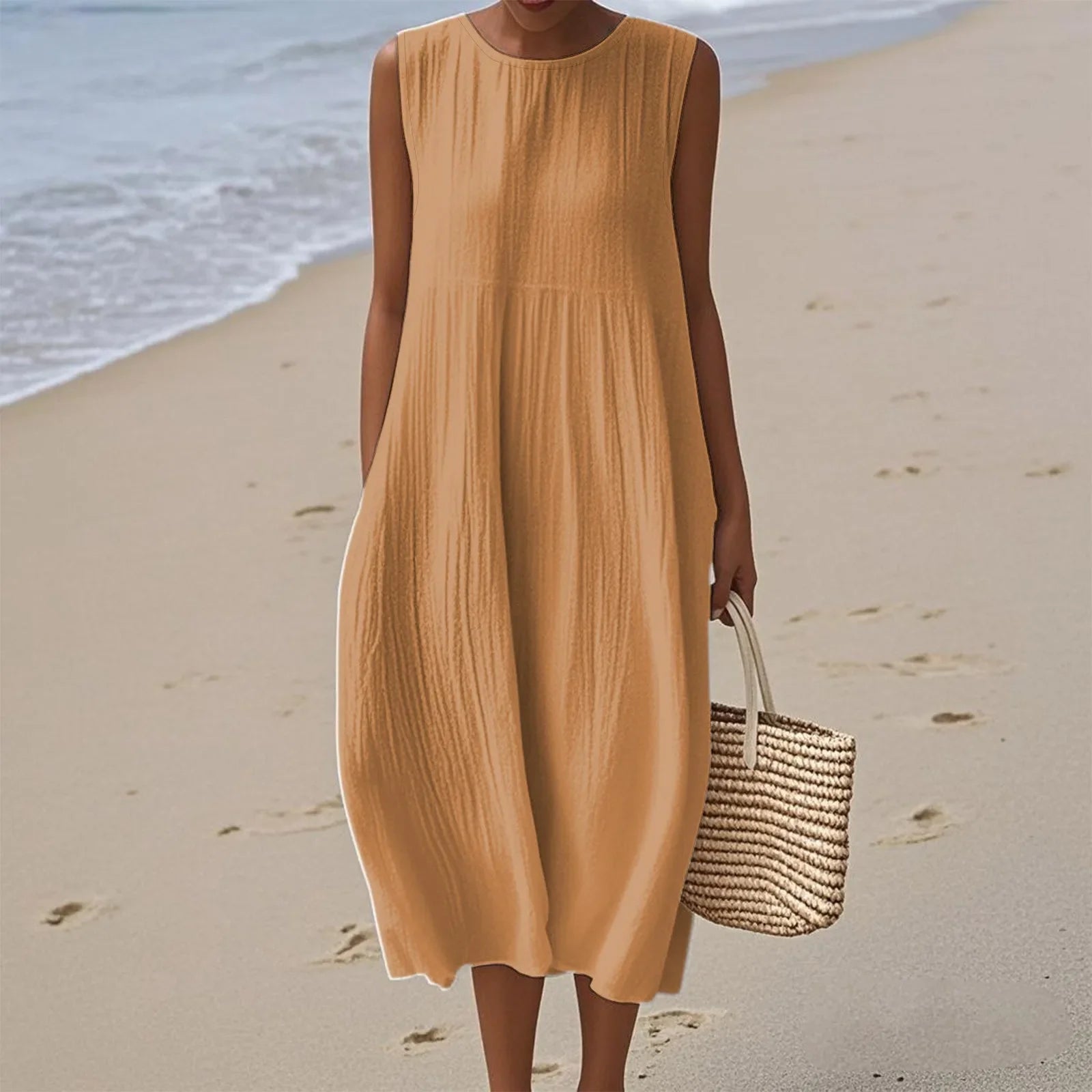 Sienna | Sleeveless Midi Dress for Effortless Summer Style