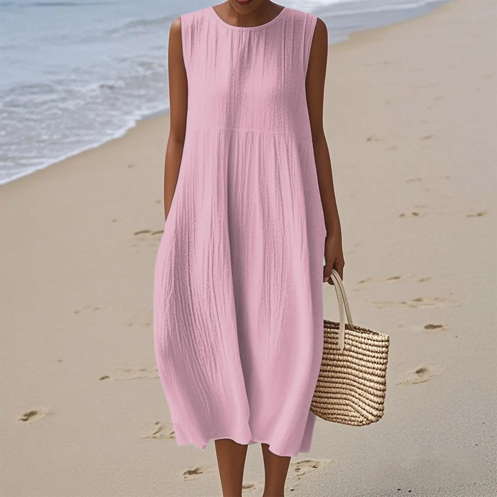Sienna | Sleeveless Midi Dress for Effortless Summer Style