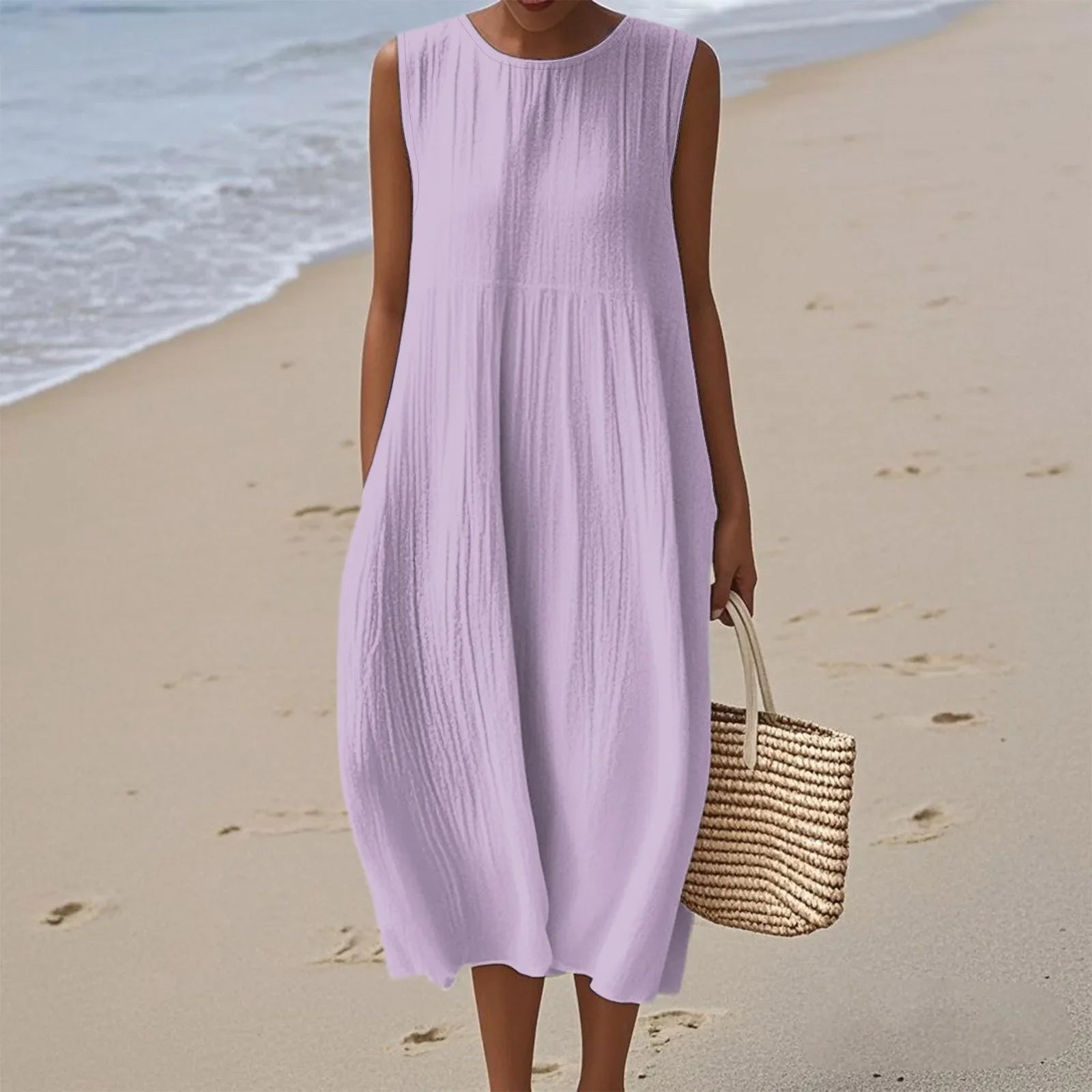 Sienna | Sleeveless Midi Dress for Effortless Summer Style