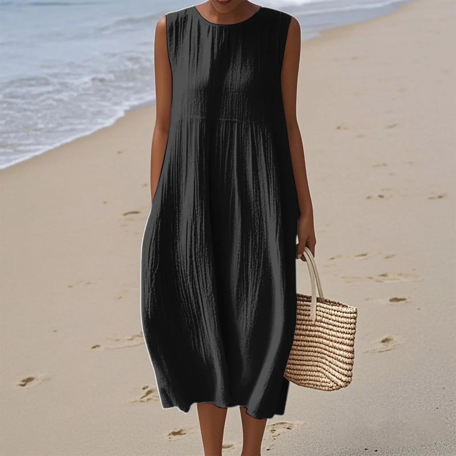Sienna | Sleeveless Midi Dress for Effortless Summer Style