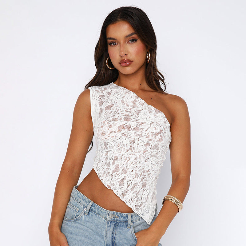 Ariana | Refined Top with Lilac Lace