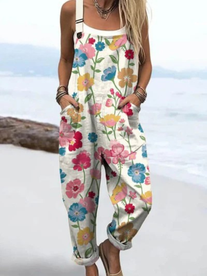 Fiorella | Floral Dungarees