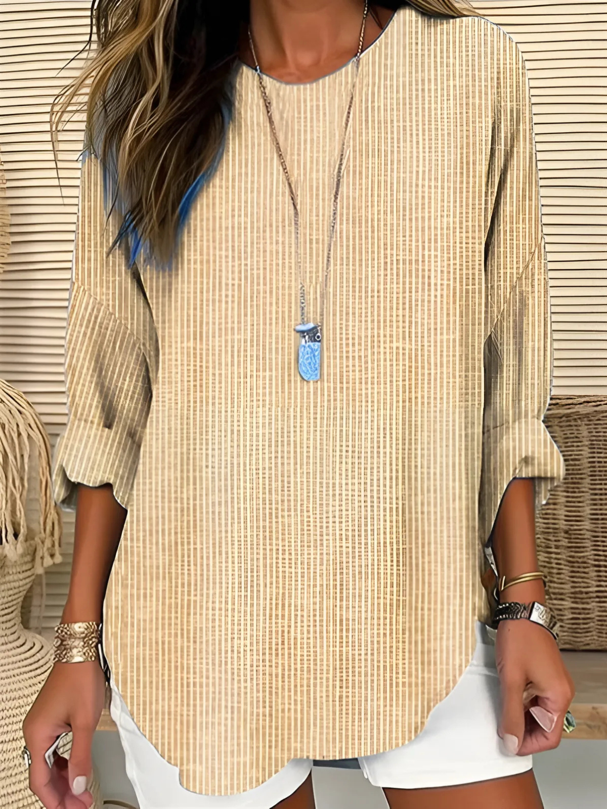 Rhea | Stylish Striped Blouse