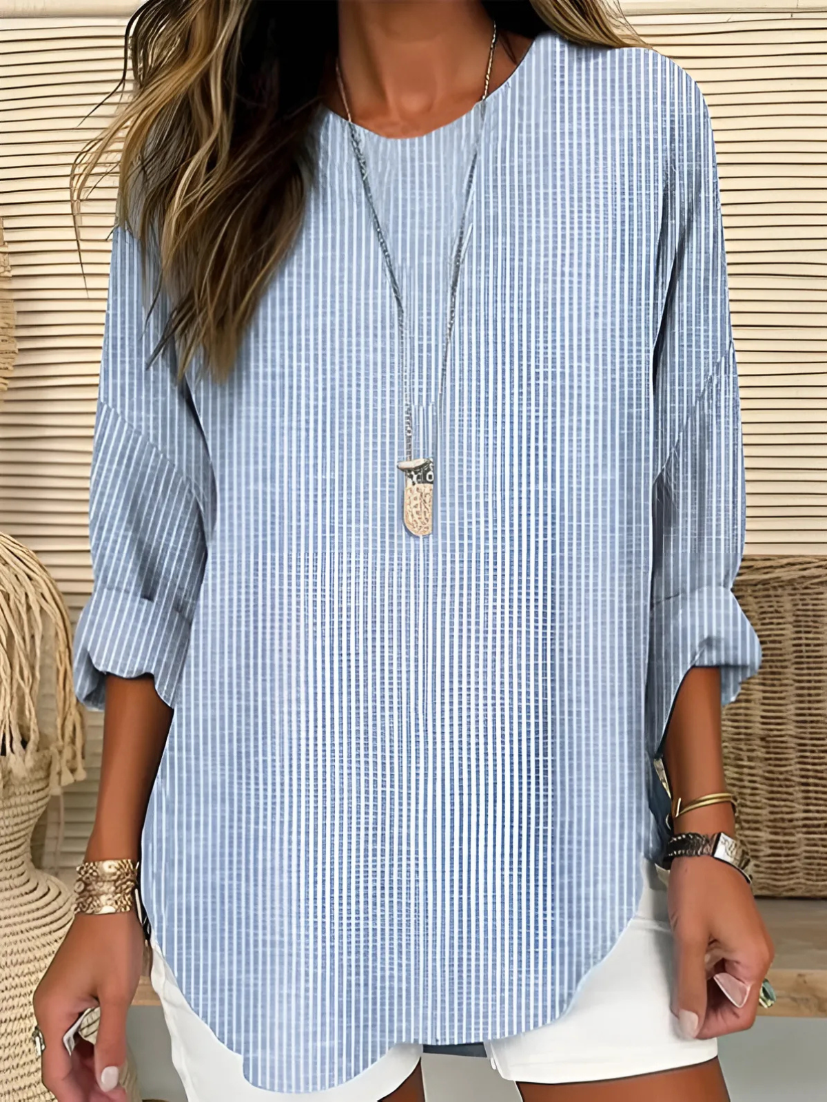 Rhea | Stylish Striped Blouse