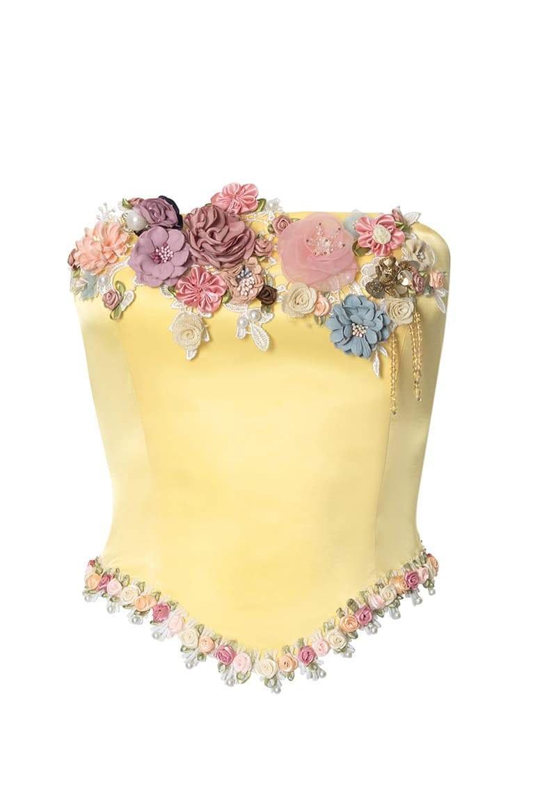 Sofia | Refined Bustier with Bead Details