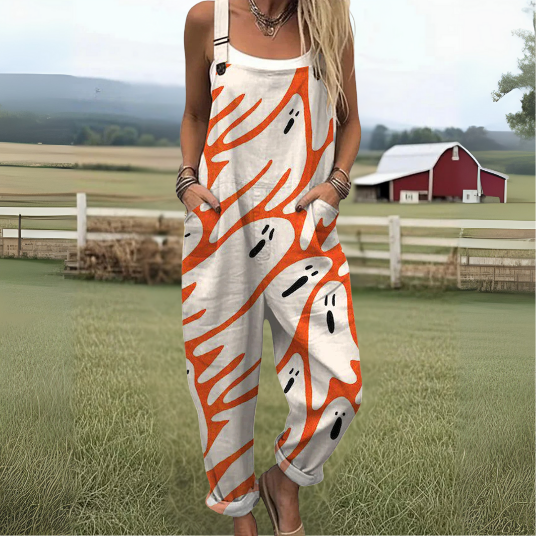Sylvie | graphic ghost dungarees